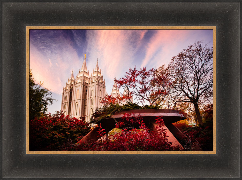 Salt Lake Temple - Red Garden
