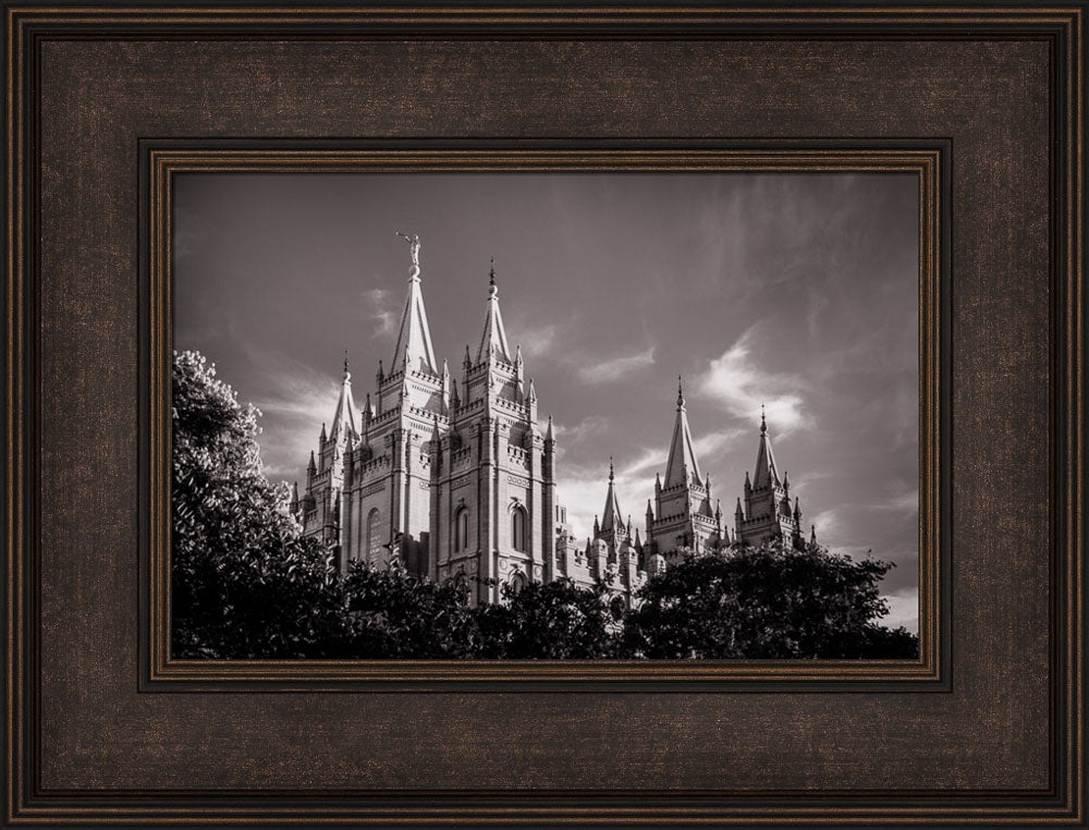 Salt Lake Temple - Black and White
