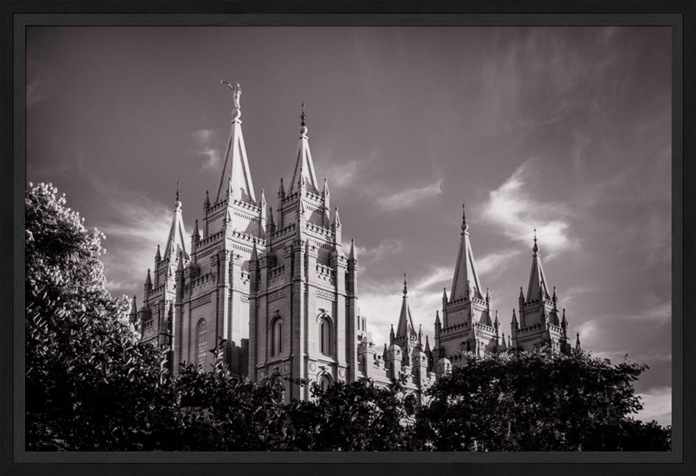Salt Lake Temple - Black and White