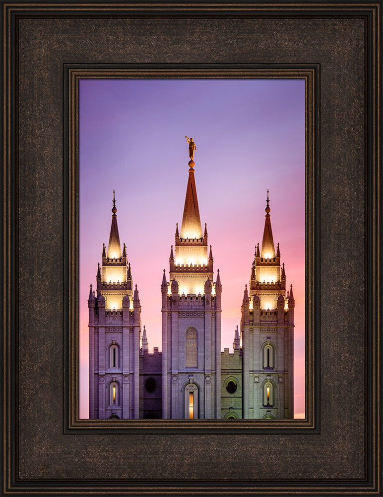 Salt Lake Temple - Pink Spires
