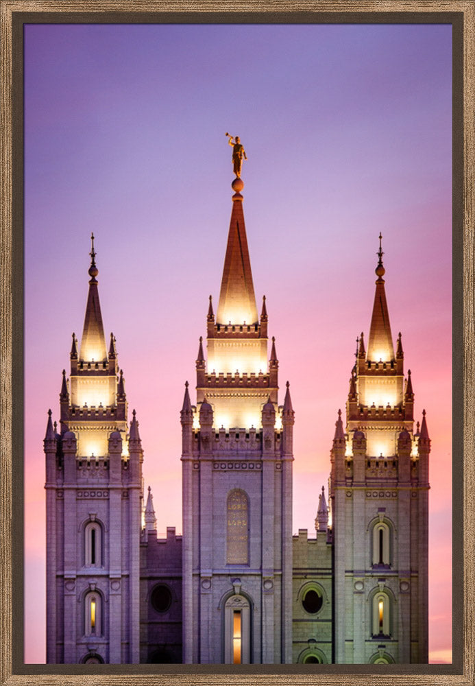 Salt Lake Temple - Pink Spires