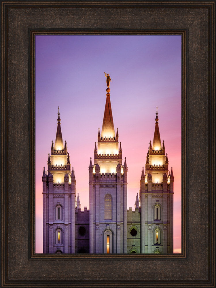 Salt Lake Temple - Pink Spires