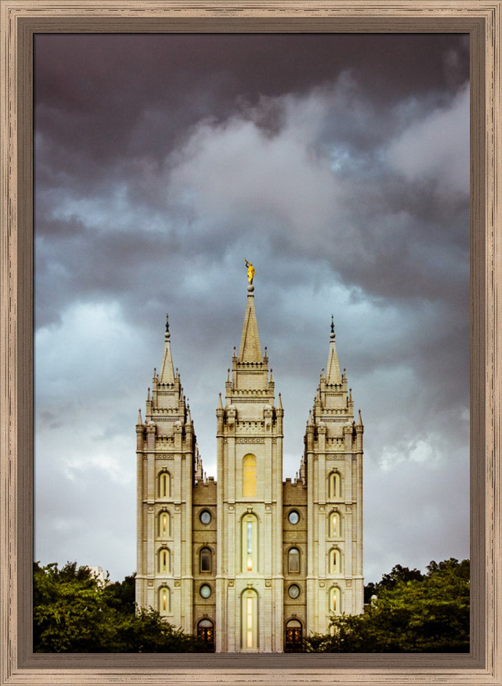 Salt Lake Temple - Storm Clouds