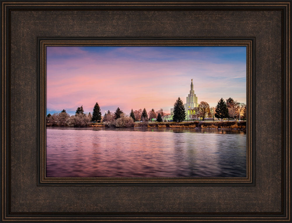 Idaho Falls Temple - River at Sunrise