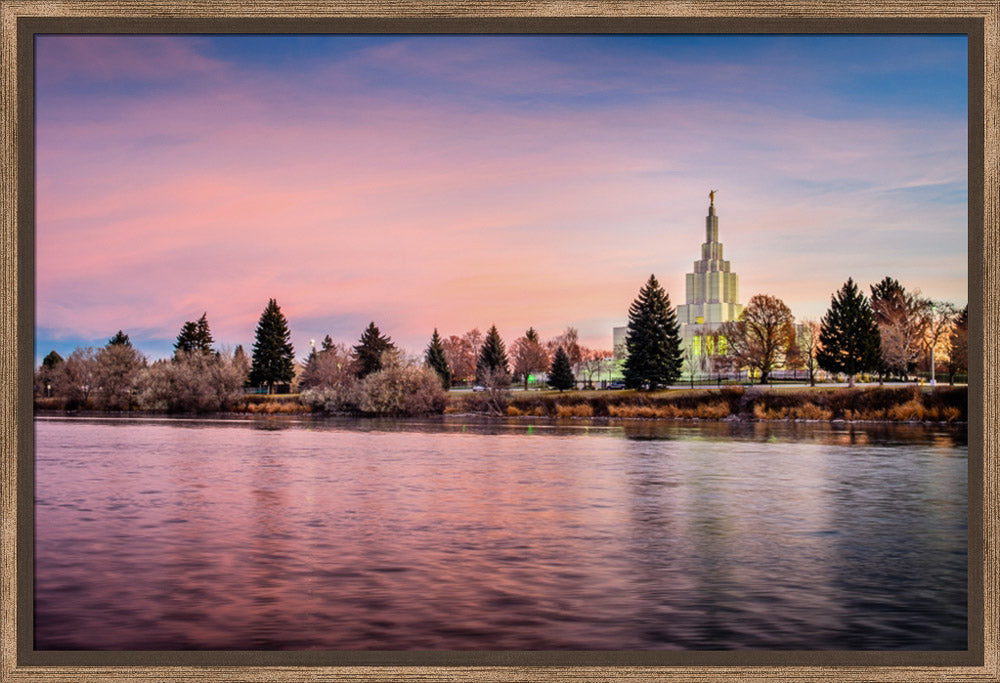 Idaho Falls Temple - River at Sunrise
