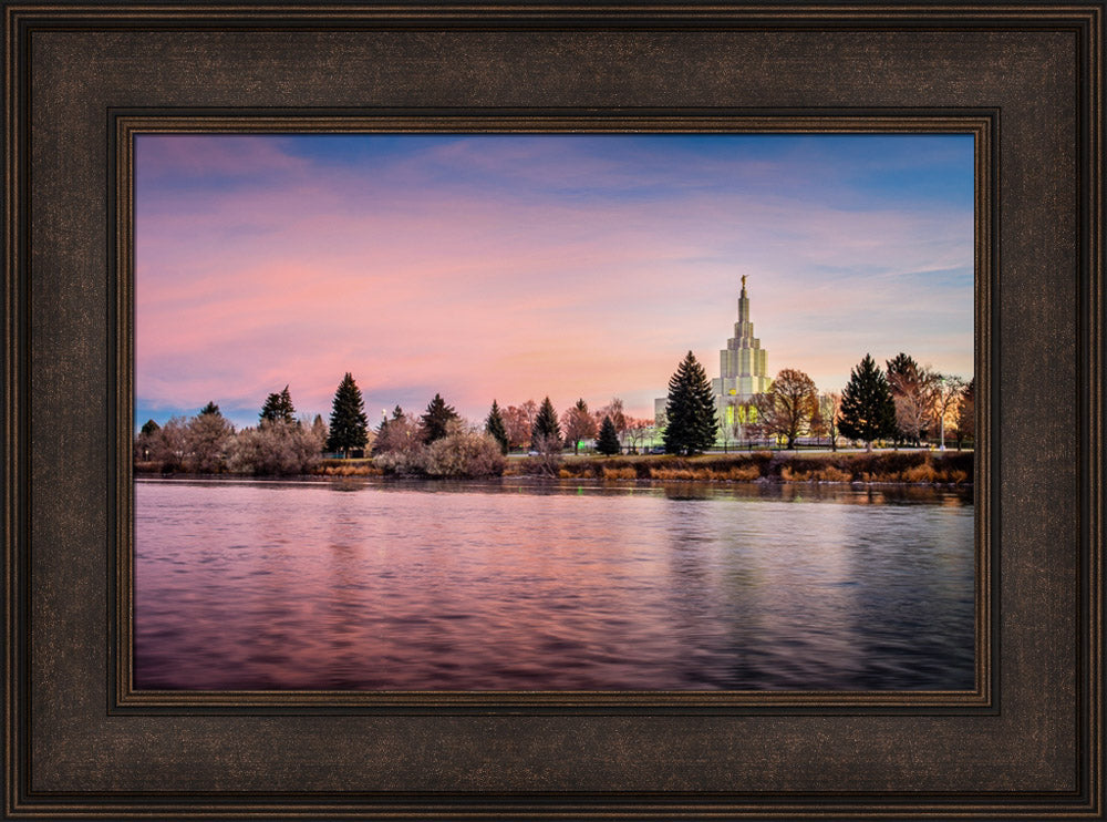 Idaho Falls Temple - River at Sunrise