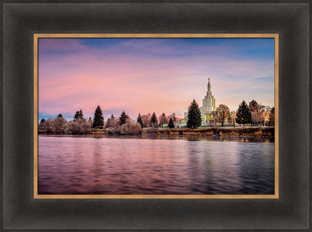 Idaho Falls Temple - River at Sunrise