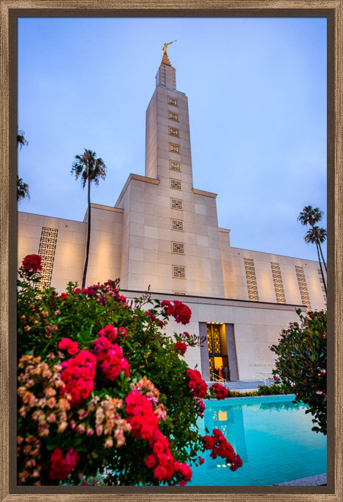 Los Angeles Temple - Red Flowers