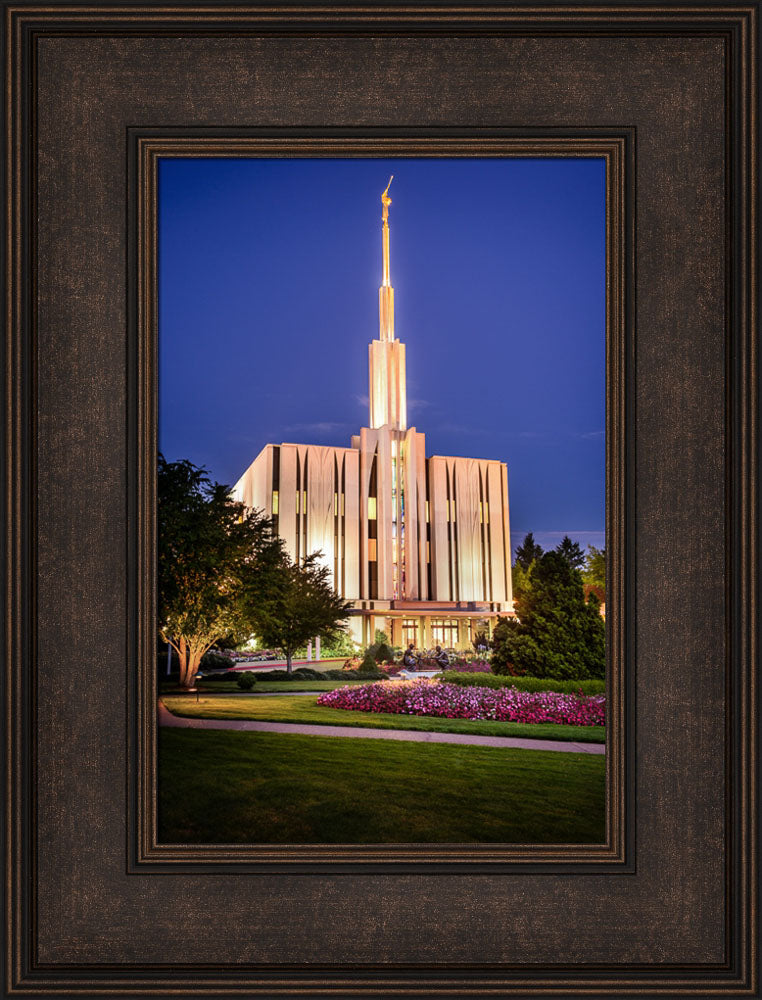Seattle Temple - Sunset from the Front
