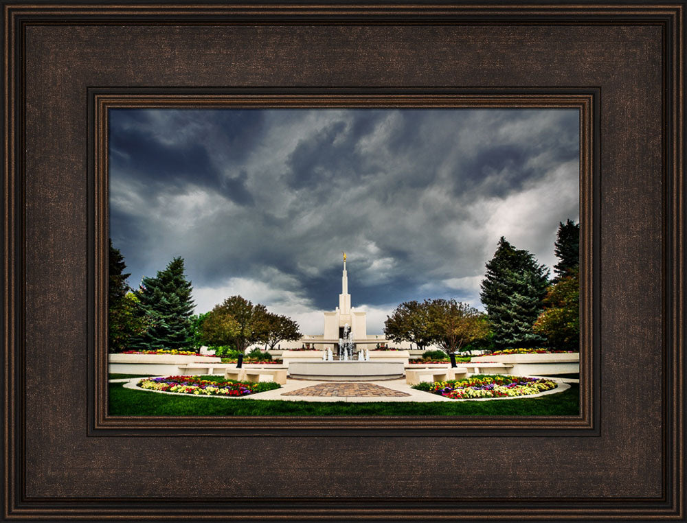 Denver Temple - Stormy Skies