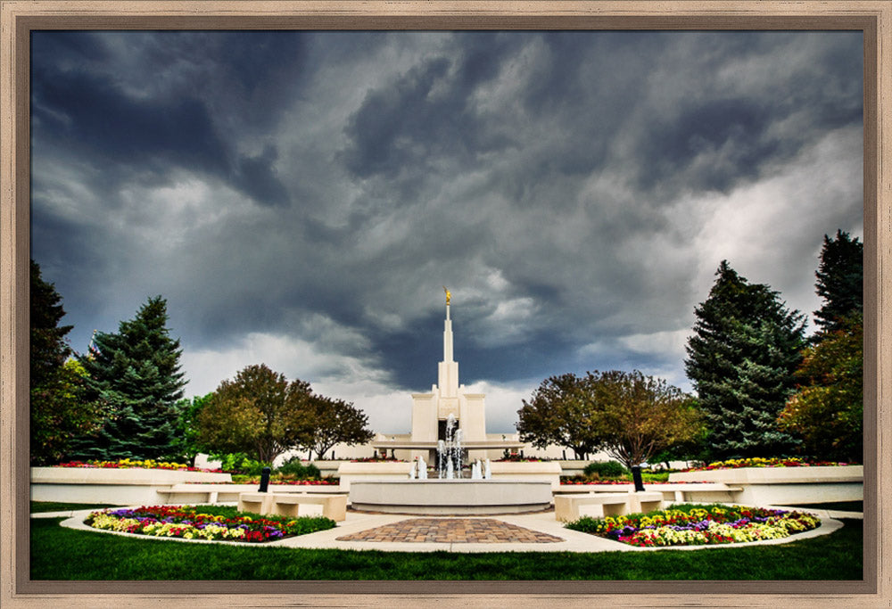 Denver Temple - Stormy Skies