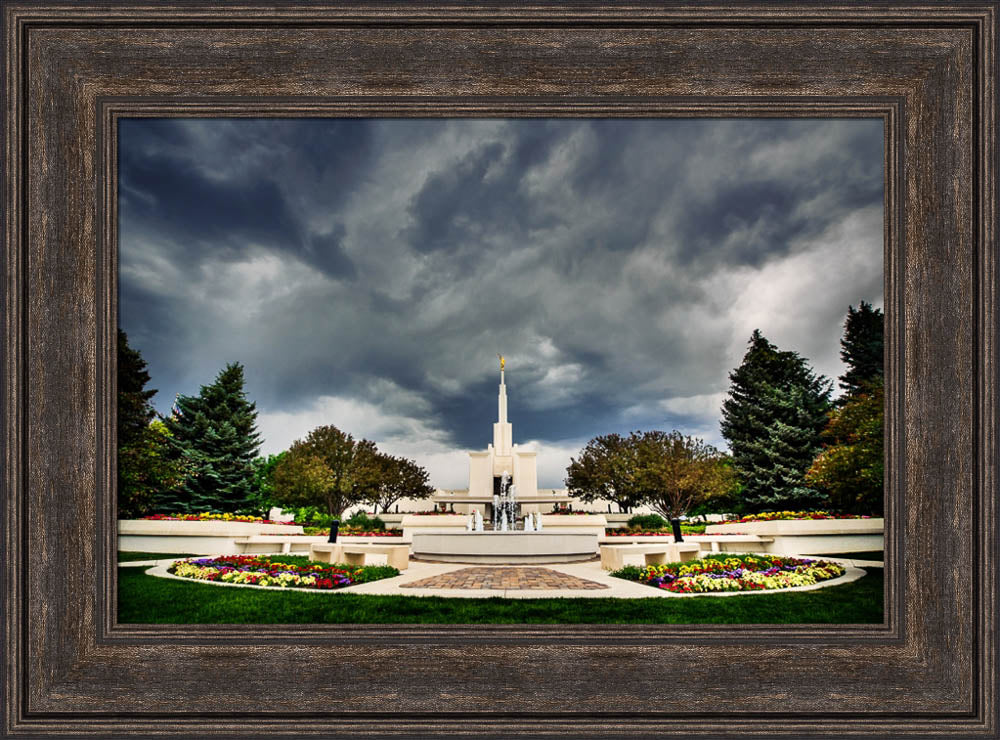 Denver Temple - Stormy Skies