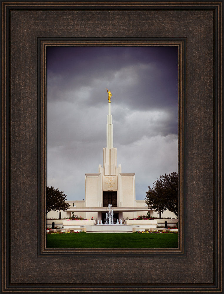 Denver Temple - Stormy Fountain