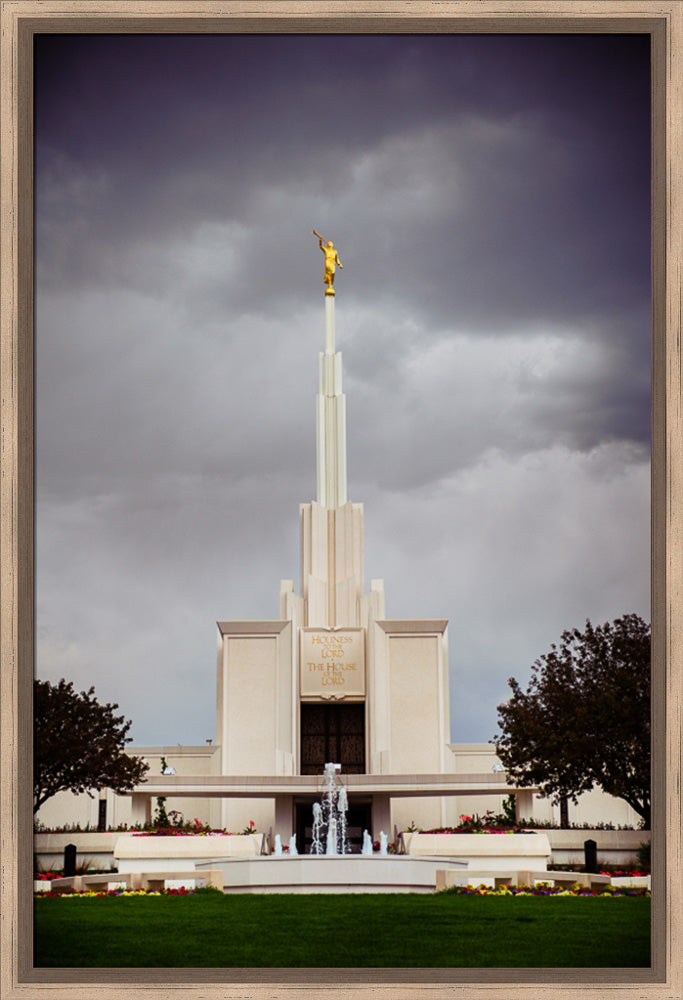 Denver Temple - Stormy Fountain