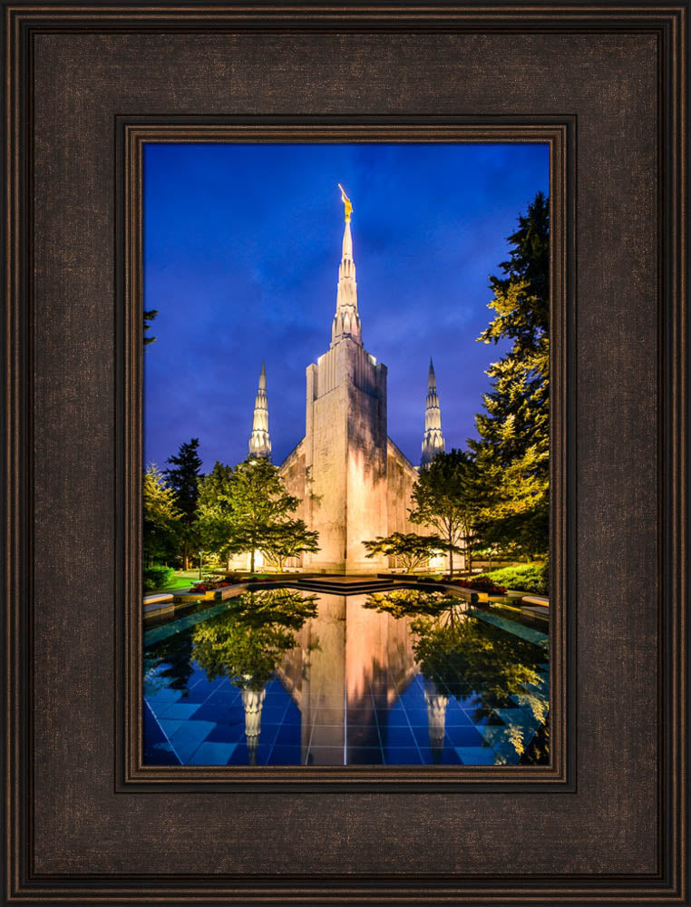 Portland Temple - Reflections in Blue