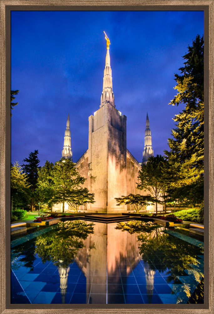 Portland Temple - Reflections in Blue