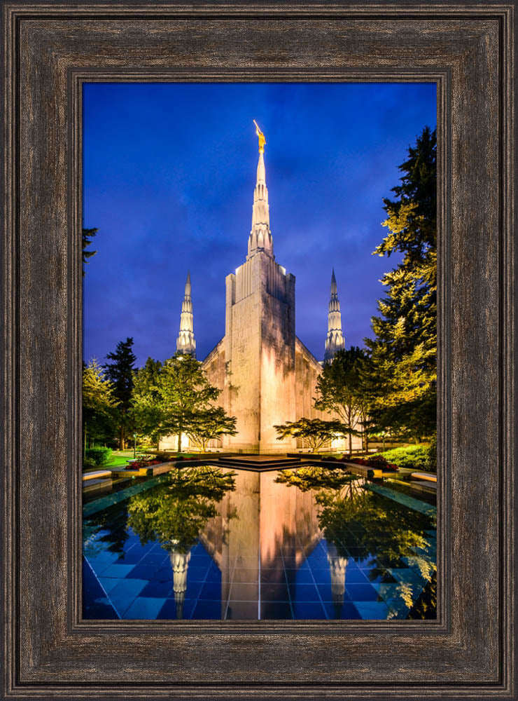Portland Temple - Reflections in Blue