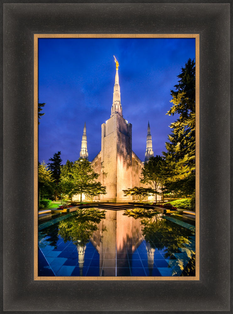 Portland Temple - Reflections in Blue