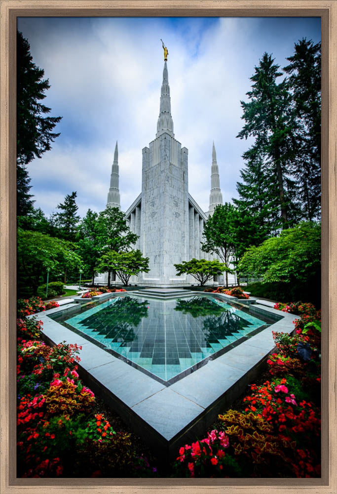 Portland Temple - Garden Reflection Pool