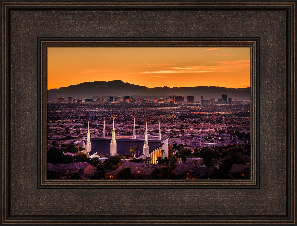 Las Vegas Temple - Orange Sunset