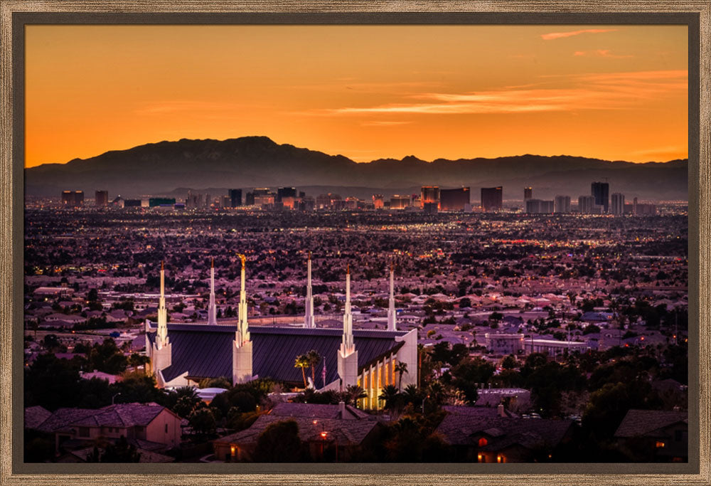 Las Vegas Temple - Orange Sunset