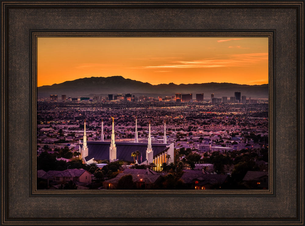 Las Vegas Temple - Orange Sunset