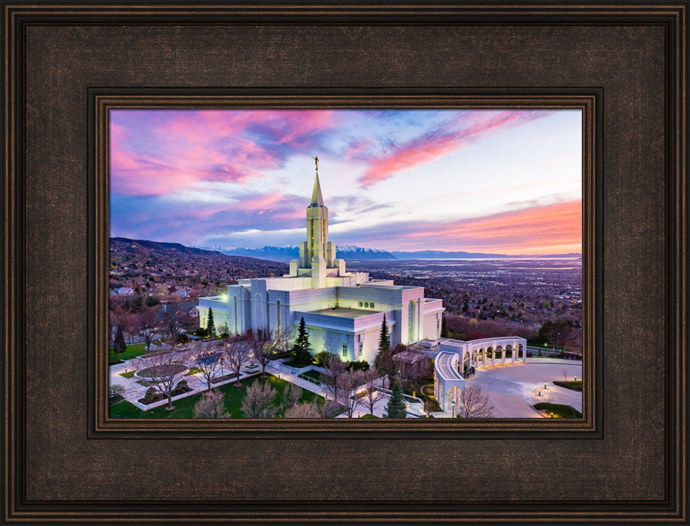 Bountiful Temple - Sunset Across the Valley
