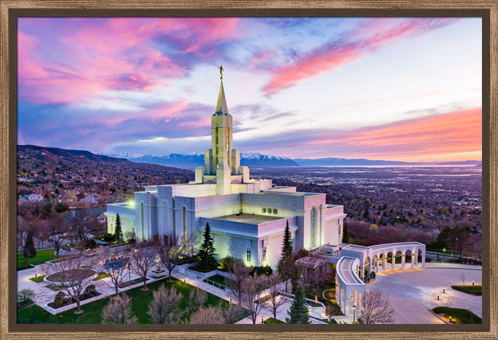 Bountiful Temple - Sunset Across the Valley
