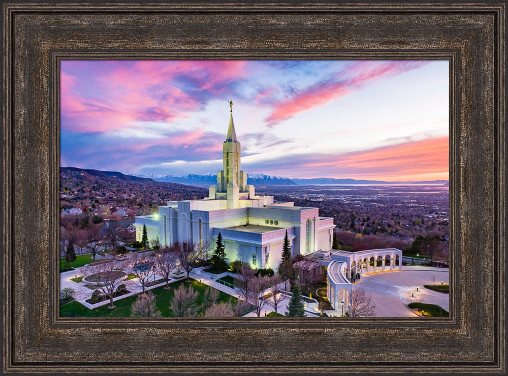 Bountiful Temple - Sunset Across the Valley