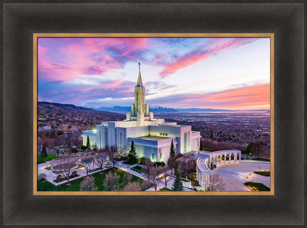 Bountiful Temple - Sunset Across the Valley