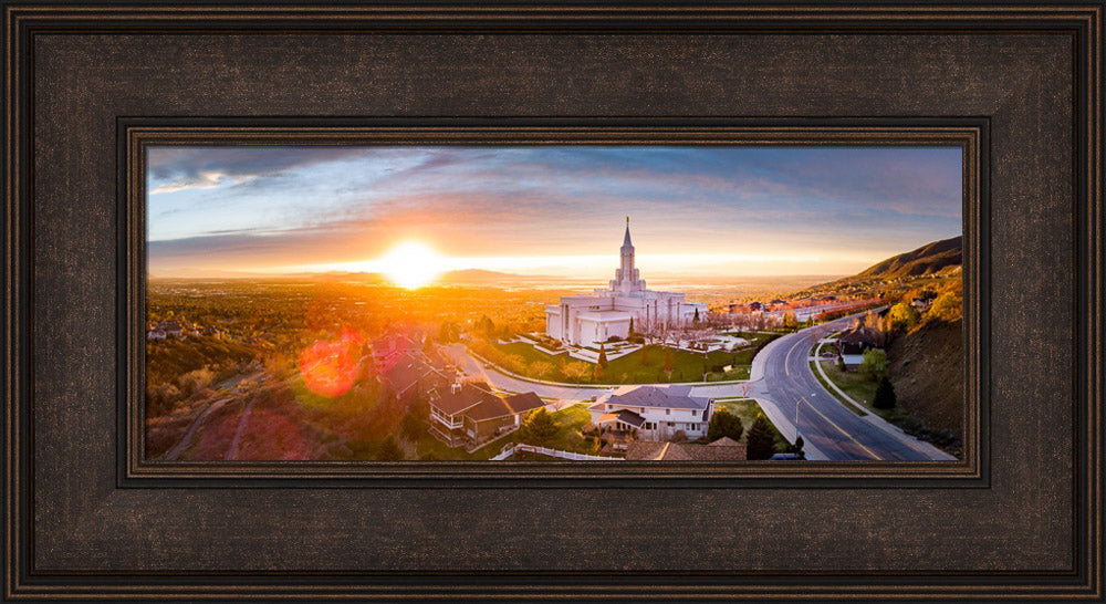 Bountiful Temple - Sunset Panorama