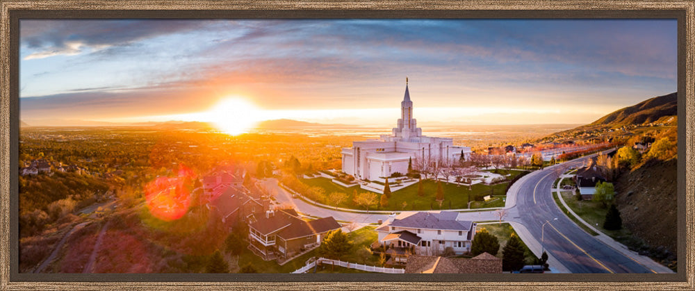 Bountiful Temple - Sunset Panorama