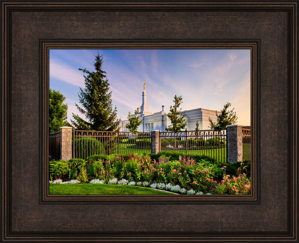 Spokane Temple - Flowers and Fence