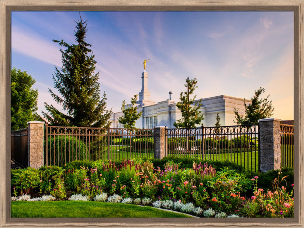 Spokane Temple - Flowers and Fence