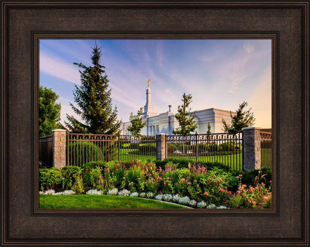 Spokane Temple - Flowers and Fence