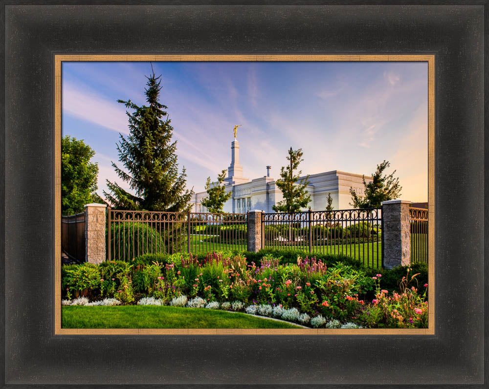 Spokane Temple - Flowers and Fence