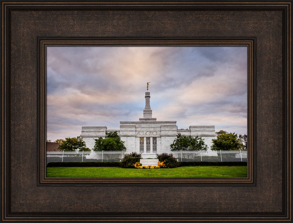 Columbus Temple - Sign in Garden