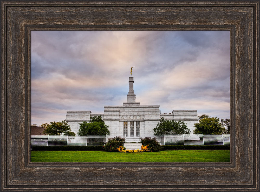 Columbus Temple - Sign in Garden