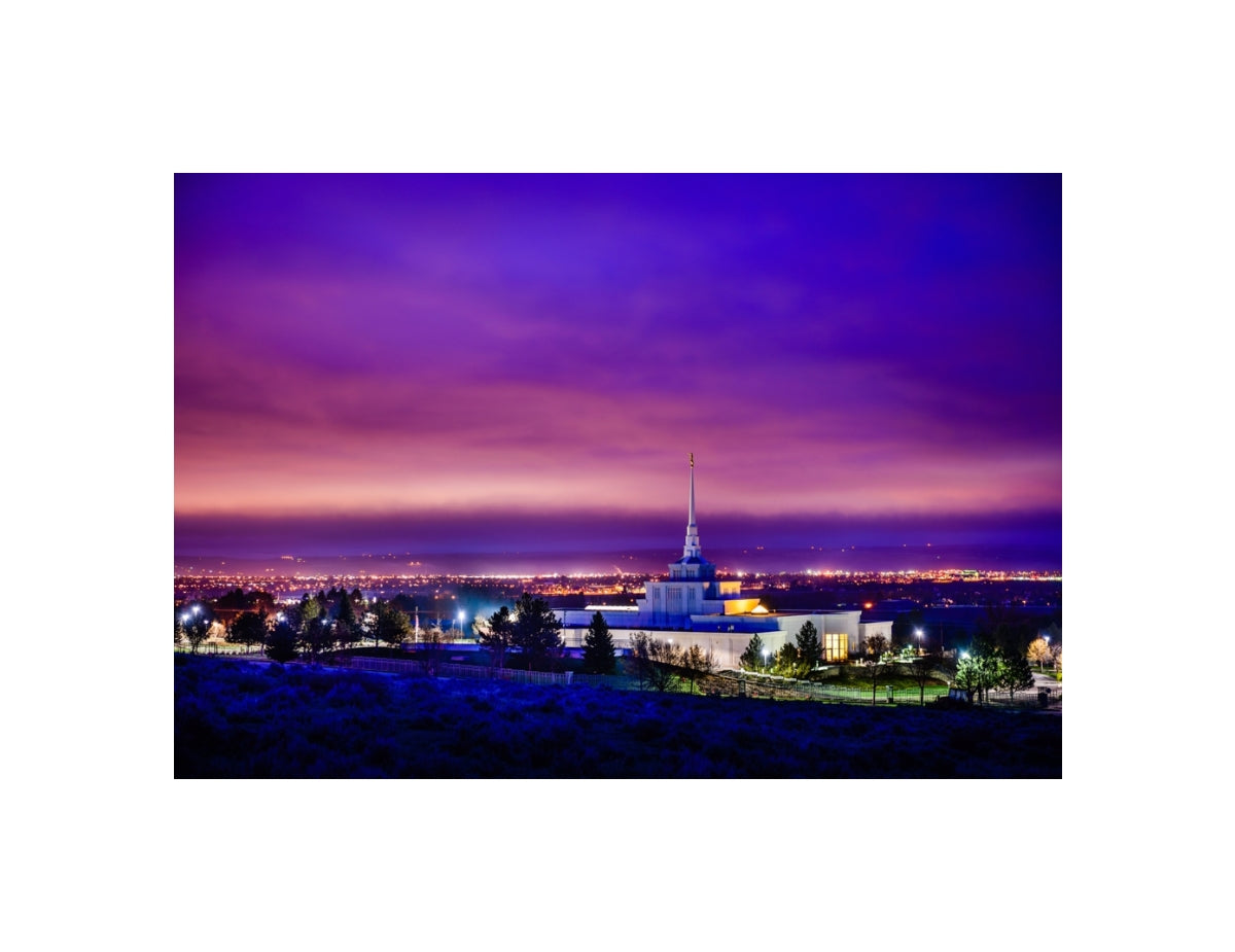 Billings Montana Temple - Purple Twilight