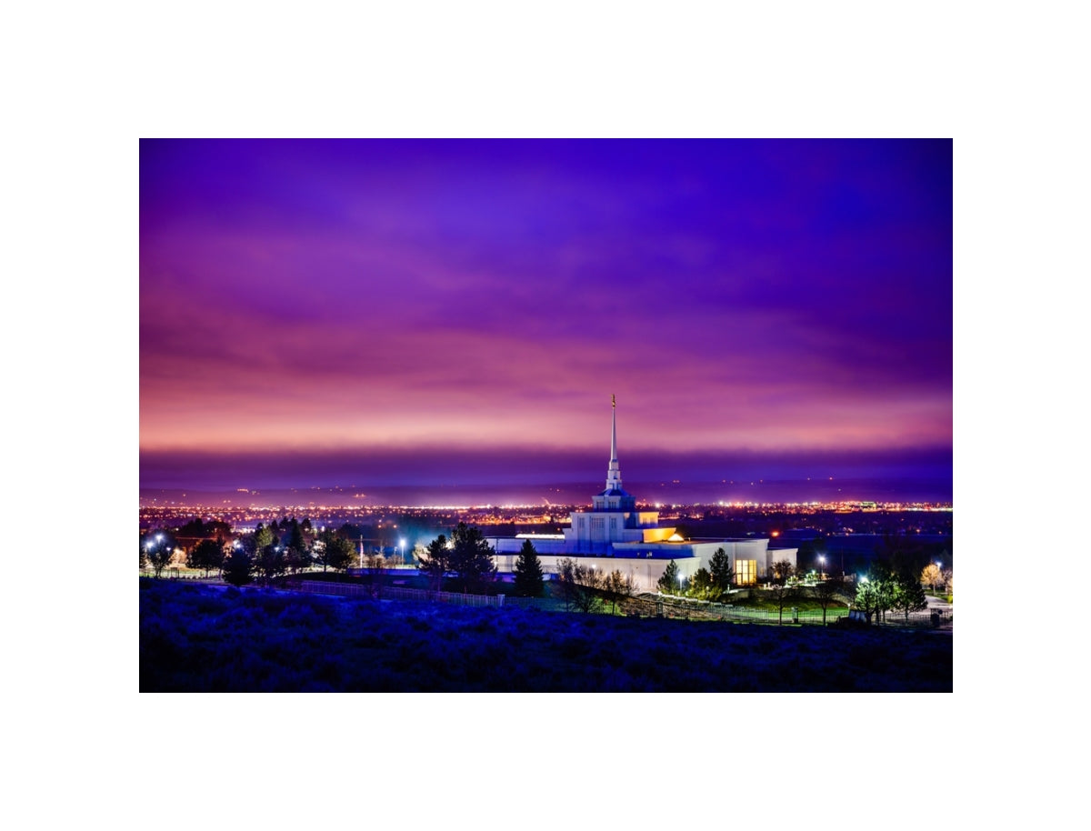 Billings Montana Temple - Purple Twilight