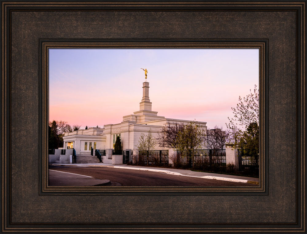 Edmonton Temple - Sunset Corner