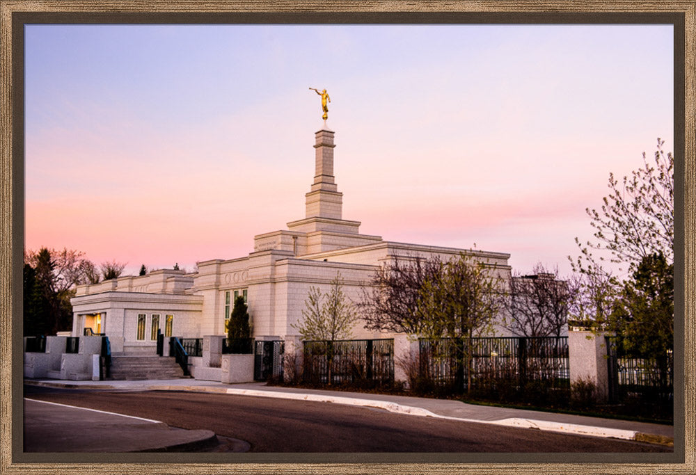 Edmonton Temple - Sunset Corner