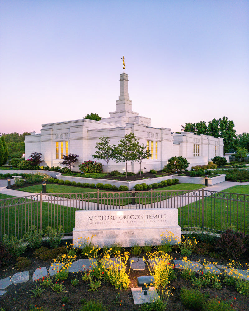 Medford Oregon Temple - Garden Sign