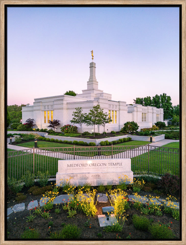 Medford Oregon Temple - Garden Sign