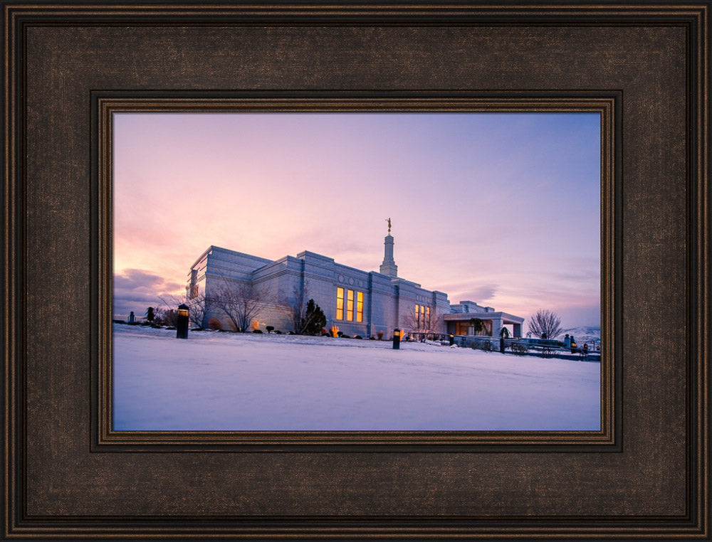 Reno Temple - Snow Sunrise
