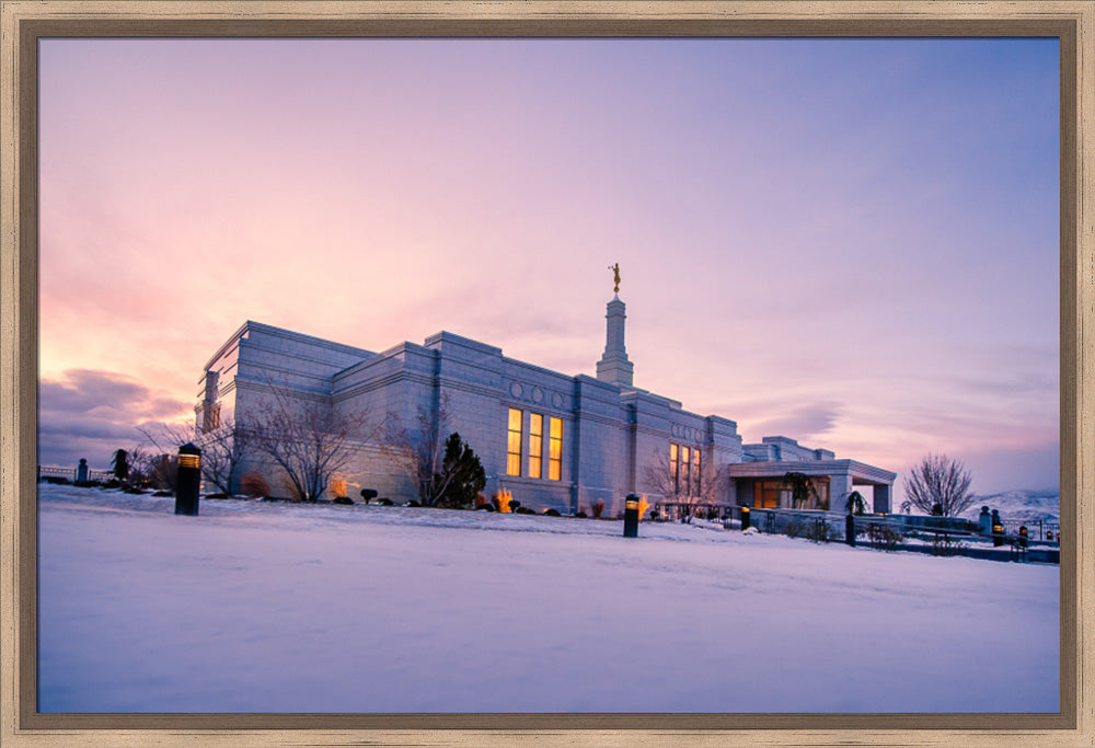 Reno Temple - Snow Sunrise
