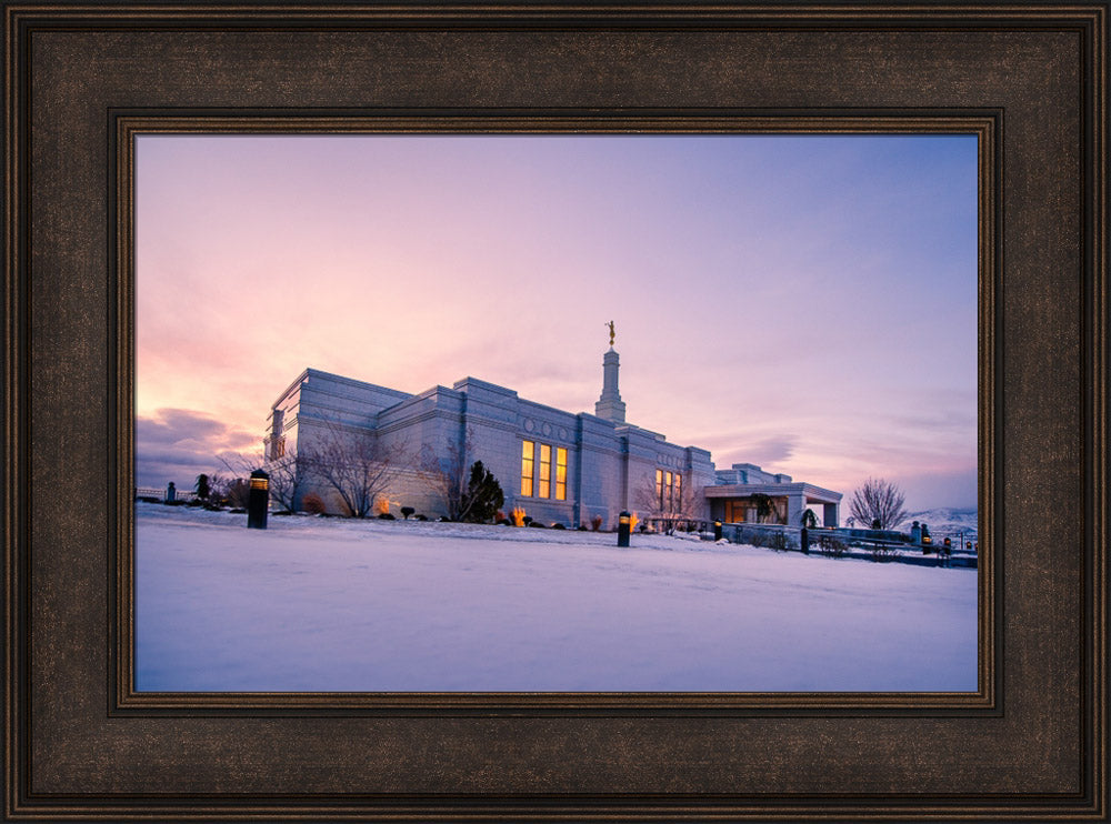 Reno Temple - Snow Sunrise