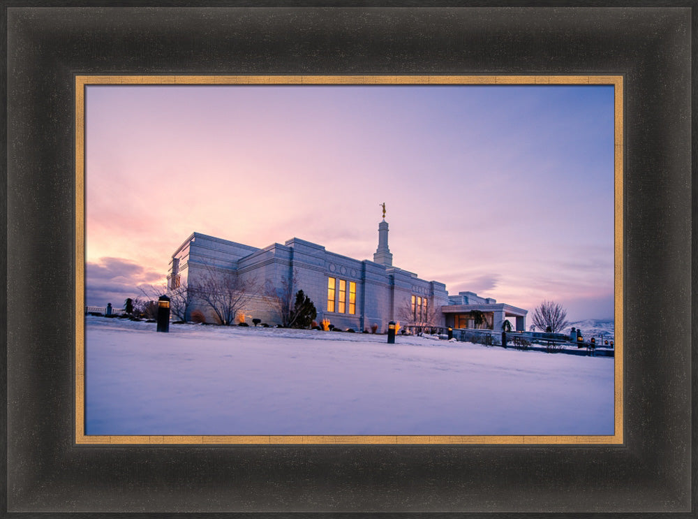 Reno Temple - Snow Sunrise