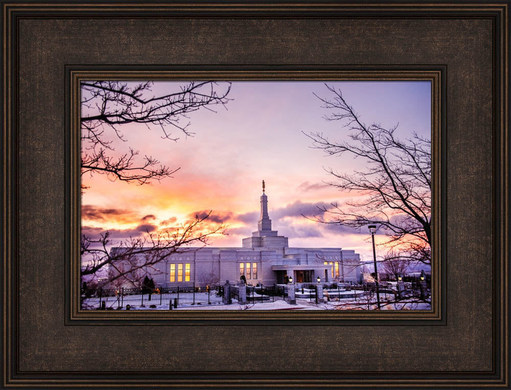 Reno Temple - Sunrise through the Trees