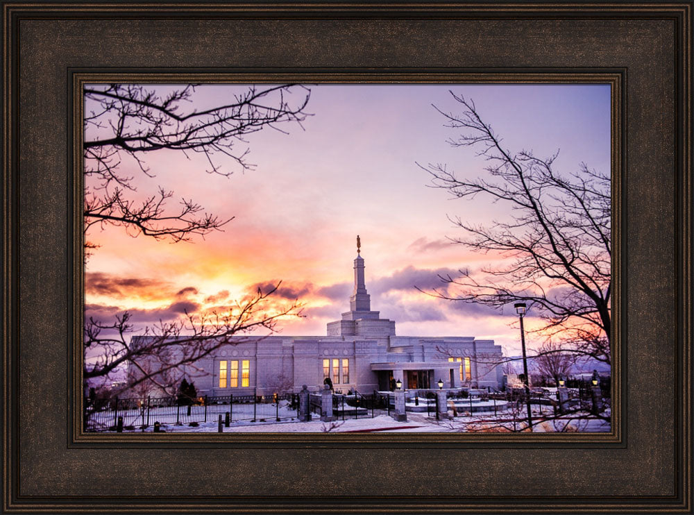 Reno Temple - Sunrise through the Trees